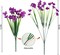 72-Piece Artificial Outdoor Flower Set – UV-Resistant Faux Plants for Home, Porch, Window Box, and Spring/Summer Decor (Purple)